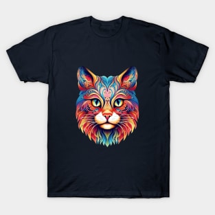 Cat  Mandala Animal Ilustration T-Shirt